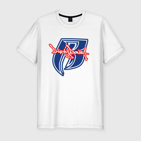 Мужская футболка хлопок Slim с принтом RUFF RYDERS | DMX в Тюмени, 92% хлопок, 8% лайкра | приталенный силуэт, круглый вырез ворота, длина до линии бедра, короткий рукав | dirty denim | dmx | rap | ruff ryders | рэп | эрл симмонс