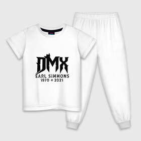Детская пижама хлопок с принтом DMX King в Тюмени, 100% хлопок |  брюки и футболка прямого кроя, без карманов, на брюках мягкая резинка на поясе и по низу штанин
 | dmx | dog | earl simmons | hip hop | music | new york | rap | rapper | rip | ruff ryders | диэмикс | музыка | нью йорк | пёс | рэп | рэпер | хипхоп | эрл симмонс
