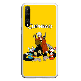 Чехол для Honor P30 с принтом Cuphead x DMC в Тюмени, Силикон | Область печати: задняя сторона чехла, без боковых панелей | cray | cuphead | davil | devile | dmc | game | games | may cry | mey crai | данте | дмц | дьявол может плакать | дьявол тоже плачет | дэвил мэй край | игра | игры | капхэд | неро | спарда