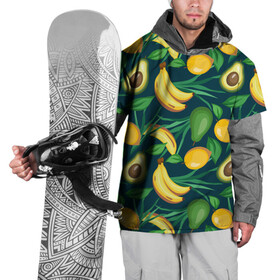 Накидка на куртку 3D с принтом Фрукты в Тюмени, 100% полиэстер |  | Тематика изображения на принте: avokado | авокадо | бананы | лимоны | фрукты