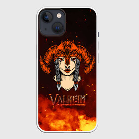 Чехол для iPhone 13 с принтом Valheim девушка воин в Тюмени,  |  | fantasy | mmo | valheim | valve | валхейм | вальхейм | викинги | выживалка | игра | королевская битва | ммо | ролевая игра | фэнтази