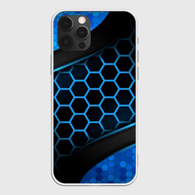 Чехол для iPhone 12 Pro Max с принтом 3D luxury blue 3Д СОТЫ и плиты в Тюмени, Силикон |  | luxury | versace | vip | абстракция | версаче | вип | паттерн | роскошь | текстуры