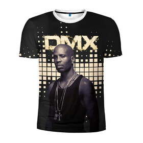 Мужская футболка 3D спортивная с принтом DMX в Тюмени, 100% полиэстер с улучшенными характеристиками | приталенный силуэт, круглая горловина, широкие плечи, сужается к линии бедра | dmx | ruff ryders | музыка | постер | рэп | эрл симмонс