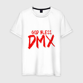 Мужская футболка хлопок с принтом God Bless DMX в Тюмени, 100% хлопок | прямой крой, круглый вырез горловины, длина до линии бедер, слегка спущенное плечо. | dmx | dog | earl simmons | hip hop | music | new york | rap | rapper | rip | ruff ryders | диэмикс | музыка | нью йорк | пёс | рэп | рэпер | хипхоп | эрл симмонс