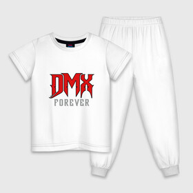 Детская пижама хлопок с принтом DMX Forever в Тюмени, 100% хлопок |  брюки и футболка прямого кроя, без карманов, на брюках мягкая резинка на поясе и по низу штанин
 | dmx | dog | earl simmons | hip hop | music | new york | rap | rapper | rip | ruff ryders | диэмикс | музыка | нью йорк | пёс | рэп | рэпер | хипхоп | эрл симмонс