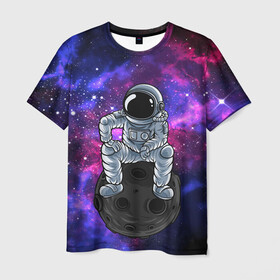 Мужская футболка 3D с принтом Distant galaxy в Тюмени, 100% полиэфир | прямой крой, круглый вырез горловины, длина до линии бедер | Тематика изображения на принте: nasa | space | spacex | star | абстракция | астронавт | астрономия | вселенная | галактика | геометрия | звёзды | космонавт | космос | текстура