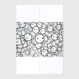 Магнитный плакат 2Х3 с принтом SMILE в Тюмени, Полимерный материал с магнитным слоем | 6 деталей размером 9*9 см | round | smile | круги | смайлики | черно белое