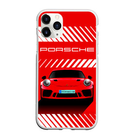 Чехол для iPhone 11 Pro матовый с принтом PORSCHE / ПОРШЕ / RED STYLE в Тюмени, Силикон |  | 911 | auto | carrera | cayenne | macan | porsche | sportcar | taycan | автомобиль | градиент. | каен | карера | красный | макан | полосы | порш | порше | спорт | спорткар | тайкан