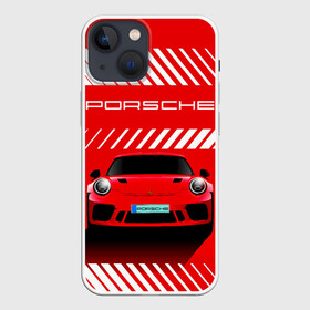 Чехол для iPhone 13 mini с принтом PORSCHE   ПОРШЕ   RED STYLE в Тюмени,  |  | 911 | auto | carrera | cayenne | macan | porsche | sportcar | taycan | автомобиль | градиент. | каен | карера | красный | макан | полосы | порш | порше | спорт | спорткар | тайкан