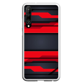 Чехол для Honor P30 с принтом Red and Black 3D abstract в Тюмени, Силикон | Область печати: задняя сторона чехла, без боковых панелей | luxury | versace | vip | абстракция | версаче | вип | паттерн | роскошь | текстуры