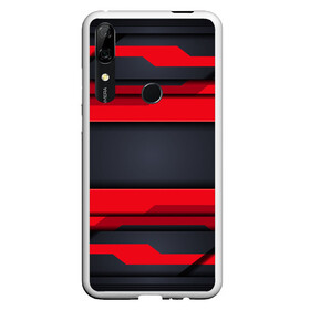 Чехол для Honor P Smart Z с принтом Red and Black 3D abstract в Тюмени, Силикон | Область печати: задняя сторона чехла, без боковых панелей | luxury | versace | vip | абстракция | версаче | вип | паттерн | роскошь | текстуры