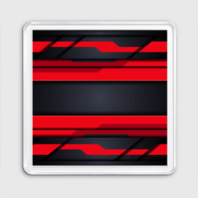 Магнит 55*55 с принтом Red and Black 3D abstract в Тюмени, Пластик | Размер: 65*65 мм; Размер печати: 55*55 мм | Тематика изображения на принте: luxury | versace | vip | абстракция | версаче | вип | паттерн | роскошь | текстуры