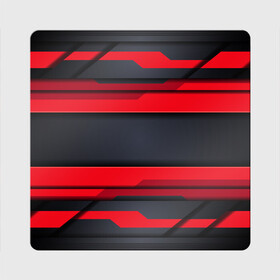 Магнит виниловый Квадрат с принтом Red and Black 3D abstract в Тюмени, полимерный материал с магнитным слоем | размер 9*9 см, закругленные углы | Тематика изображения на принте: luxury | versace | vip | абстракция | версаче | вип | паттерн | роскошь | текстуры