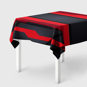 Скатерть 3D с принтом Red and Black 3D abstract в Тюмени, 100% полиэстер (ткань не мнется и не растягивается) | Размер: 150*150 см | luxury | versace | vip | абстракция | версаче | вип | паттерн | роскошь | текстуры