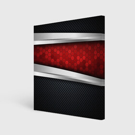 Холст квадратный с принтом 3D Красные соты металлические в Тюмени, 100% ПВХ |  | Тематика изображения на принте: luxury | versace | vip | абстракция | версаче | вип | паттерн | роскошь | текстуры