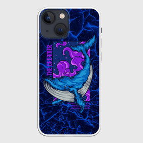 Чехол для iPhone 13 mini с принтом Кит мечтатель The dreamer в Тюмени,  |  | Тематика изображения на принте: the dreamer | вода | волны | кит | мечта | мечтатель | море | океан | подводный мир | рыба