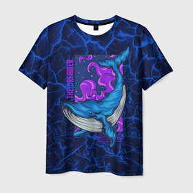 Мужская футболка 3D с принтом Кит мечтатель The dreamer в Тюмени, 100% полиэфир | прямой крой, круглый вырез горловины, длина до линии бедер | the dreamer | вода | волны | кит | мечта | мечтатель | море | океан | подводный мир | рыба