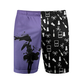 Мужские шорты спортивные с принтом Косметичка в Тюмени,  |  | визажистам | девушка. тушь | ножницы | помада | тени