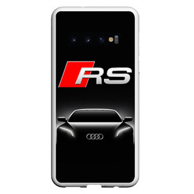 Чехол для Samsung Galaxy S10 с принтом AUDI RS BLACK / АУДИ РС ЧЕРНЫЙ в Тюмени, Силикон | Область печати: задняя сторона чехла, без боковых панелей | audi | car | q5 | q6 | q7 | rs | sportcar | а3 | а4 | а6 | а8 | авто | автомобиль | ауди | гонки | ночь. | рс | спорт | спорткар