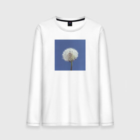Мужской лонгслив хлопок с принтом Одуванчик на фоне неба в Тюмени, 100% хлопок |  | весна | минимализм | небо | одуванчик | цветы