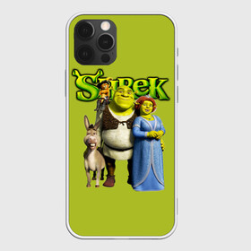 Чехол для iPhone 12 Pro с принтом Шрек Shrek в Тюмени, силикон | область печати: задняя сторона чехла, без боковых панелей | Тематика изображения на принте: cartoon | fiona | shrek | болото | детям | комедия | кот в сапогах | мультик | огр | осел | персонажи мультфильмов | тролль | фиона | шрек