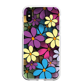 Чехол для iPhone XS Max матовый с принтом Цветочки в Тюмени, Силикон | Область печати: задняя сторона чехла, без боковых панелей | весна | искусство | лепестки | флора | цветы