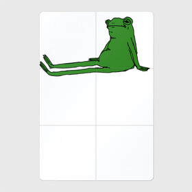 Магнитный плакат 2Х3 с принтом Лягушка приуныла в Тюмени, Полимерный материал с магнитным слоем | 6 деталей размером 9*9 см | Тематика изображения на принте: лягушка жаба тучный жаб приуныла растроиная лягух сидит