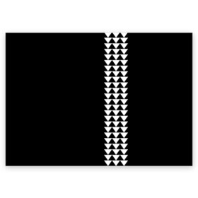 Поздравительная открытка с принтом Джейсон Момоа тату узор в Тюмени, 100% бумага | плотность бумаги 280 г/м2, матовая, на обратной стороне линовка и место для марки
 | Тематика изображения на принте: actor | aquaman | brand | jason momoa | polynesian pattern | samoan | shark teeth | so ill | star | superhero | tattoo | triangle | аквамен | актер | акульи зубы | бренд | джейсон момоа | зведа | мерч мамоа | мерч момоа | полинезийский узор | самоанский |