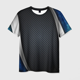 Мужская футболка 3D с принтом Хромированная 3D броня в Тюмени, 100% полиэфир | прямой крой, круглый вырез горловины, длина до линии бедер | luxury | versace | vip | абстракция | версаче | вип | паттерн | роскошь | текстуры