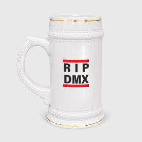 Кружка пивная с принтом RIP DMX в Тюмени,  керамика (Материал выдерживает высокую температуру, стоит избегать резкого перепада температур) |  объем 630 мл | dmx | dog | earl simmons | hip hop | music | new york | rap | rapper | rip | ruff ryders | диэмикс | музыка | нью йорк | пёс | рэп | рэпер | хипхоп | эрл симмонс