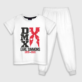 Детская пижама хлопок с принтом DMX (1970-2021) в Тюмени, 100% хлопок |  брюки и футболка прямого кроя, без карманов, на брюках мягкая резинка на поясе и по низу штанин
 | dmx | dog | earl simmons | hip hop | music | new york | rap | rapper | rip | ruff ryders | диэмикс | музыка | нью йорк | пёс | рэп | рэпер | хипхоп | эрл симмонс