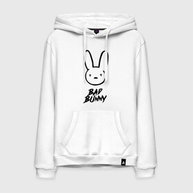 Мужская толстовка с принтом Bad Bunny лого в Тюмени, френч-терри, мягкий теплый начес внутри (100% хлопок) | карман-кенгуру, эластичные манжеты и нижняя кромка, капюшон с подкладом и шнурком | bad bunny | benito antonio martnez ocasio | hip hop | latin trap | logo | music | rap | rnb | singer | star | бенито антонио мартинес окасио | звезда | латинский трэп | логотип | музыка | певец | рнб | рэп | хип хоп