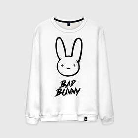 Мужской свитшот хлопок с принтом Bad Bunny лого в Тюмени, 100% хлопок |  | bad bunny | benito antonio martnez ocasio | hip hop | latin trap | logo | music | rap | rnb | singer | star | бенито антонио мартинес окасио | звезда | латинский трэп | логотип | музыка | певец | рнб | рэп | хип хоп