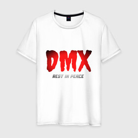 Мужская футболка хлопок с принтом DMX - Rest In Peace в Тюмени, 100% хлопок | прямой крой, круглый вырез горловины, длина до линии бедер, слегка спущенное плечо. | Тематика изображения на принте: dmx | dog | earl simmons | hip hop | music | new york | rap | rapper | rip | ruff ryders | диэмикс | музыка | нью йорк | пёс | рэп | рэпер | хипхоп | эрл симмонс