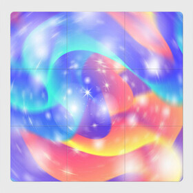 Магнитный плакат 3Х3 с принтом Волшебные тропы в Тюмени, Полимерный материал с магнитным слоем | 9 деталей размером 9*9 см | Тематика изображения на принте: блеск | волны | волшебство | градиент | звезды | ленты | магия | тропы