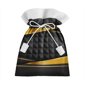 Подарочный 3D мешок с принтом 3D luxury black gold Плиты 3Д в Тюмени, 100% полиэстер | Размер: 29*39 см | Тематика изображения на принте: luxury | versace | vip | абстракция | версаче | вип | паттерн | роскошь | текстуры