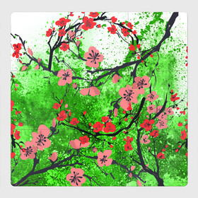 Магнитный плакат 3Х3 с принтом Сакура | Sakura (Z) в Тюмени, Полимерный материал с магнитным слоем | 9 деталей размером 9*9 см | chery | flowers | japan | roses | sakura | вишнёвый цвет | вишня | растения | розы | ромашка | сакура | тюльпаны | хана | ханами | цветы | цветы сакуры | япония