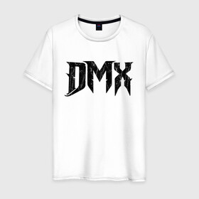 Мужская футболка хлопок с принтом DMX | Logo (Z) в Тюмени, 100% хлопок | прямой крой, круглый вырез горловины, длина до линии бедер, слегка спущенное плечо. | dark man x | dmx | earl simmons | hip hop | rap | реп | репер | рэп | хип хоп | эрл симмонс