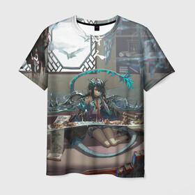 Мужская футболка 3D с принтом Arknights Clay в Тюмени, 100% полиэфир | прямой крой, круглый вырез горловины, длина до линии бедер | anime | arknights | art | girl | manga | аниме | арт | девушка | манга