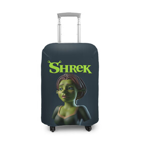 Чехол для чемодана 3D с принтом Fiona Фиона (Z) в Тюмени, 86% полиэфир, 14% спандекс | двустороннее нанесение принта, прорези для ручек и колес | dreamworks | fiona | shrek | зелёный огр | мульт | мультфильм | приключения | фиона