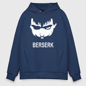 Мужское худи Oversize хлопок с принтом Berserk в Тюмени, френч-терри — 70% хлопок, 30% полиэстер. Мягкий теплый начес внутри —100% хлопок | боковые карманы, эластичные манжеты и нижняя кромка, капюшон на магнитной кнопке | berserk | face | gg | manga | аниме | берсерк | герой | главный | лицо | манга | надпись | персонаж