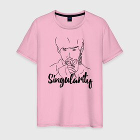 Мужская футболка хлопок с принтом БТС, BTS, Singularity в Тюмени, 100% хлопок | прямой крой, круглый вырез горловины, длина до линии бедер, слегка спущенное плечо. | bangtan | boys | bts | singularity | бангтан | бойс | бтс | ким тэхен | сингулярити