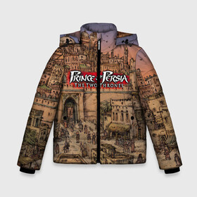 Зимняя куртка для мальчиков 3D с принтом Prince of Persia 2 трона в Тюмени, ткань верха — 100% полиэстер; подклад — 100% полиэстер, утеплитель — 100% полиэстер | длина ниже бедра, удлиненная спинка, воротник стойка и отстегивающийся капюшон. Есть боковые карманы с листочкой на кнопках, утяжки по низу изделия и внутренний карман на молнии. 

Предусмотрены светоотражающий принт на спинке, радужный светоотражающий элемент на пуллере молнии и на резинке для утяжки | Тематика изображения на принте: dark warrior | persian | prince | prince of persia | prince of persia warrior within | warrior | warrior within | воин | принц | принц персии | принц персии схватка с судьбой