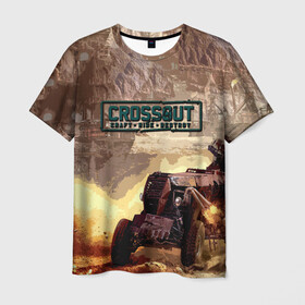 Мужская футболка 3D с принтом CROSSOUT 2021 в Тюмени, 100% полиэфир | прямой крой, круглый вырез горловины, длина до линии бедер | action | crossout | online | tegunvte | выживание | экшен