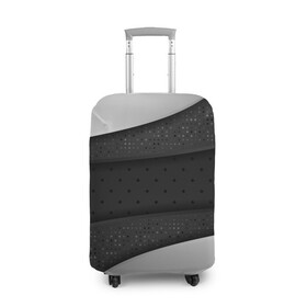 Чехол для чемодана 3D с принтом 3D luxury style silver black в Тюмени, 86% полиэфир, 14% спандекс | двустороннее нанесение принта, прорези для ручек и колес | luxury | versace | vip | абстракция | версаче | вип | паттерн | роскошь | текстуры