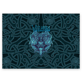 Поздравительная открытка с принтом Valheim знак викинга в Тюмени, 100% бумага | плотность бумаги 280 г/м2, матовая, на обратной стороне линовка и место для марки
 | fantasy | mmo | valheim | valve | валхейм | вальхейм | викинги | выживалка | игра | королевская битва | ммо | ролевая игра | фэнтази