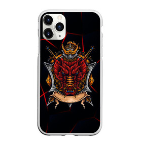 Чехол для iPhone 11 Pro Max матовый с принтом Красный китайский дракон в Тюмени, Силикон |  | викинг | дракон | китай | китайский дракон | красный дракон | мифология | рыцарь | шлеп