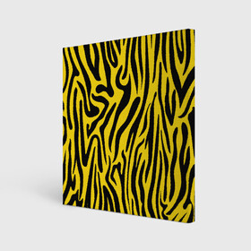 Холст квадратный с принтом Тигровые полоски в Тюмени, 100% ПВХ |  | абстракция | зоопринт | орнамент | полоски | полосы | пчелиный | тигровый