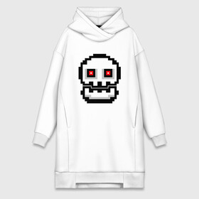 Платье-худи хлопок с принтом Skull | Geometry Dash в Тюмени,  |  | 2d | dash | demon | demons | devil | game | games | geometry | pixel | pixels | skull | геометрия | демон | дьявол | игра | пикслели | платформер | череп