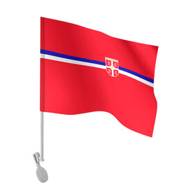 Флаг для автомобиля с принтом Сборная Сербии. в Тюмени, 100% полиэстер | Размер: 30*21 см | дзюба | лига наций | последние новости | россия | сборная россии | сербия | сербия россия | сербия россия обзор | спорт | футбол | черчесов